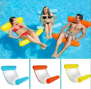 Summer Swimming Pool Inflatable Floating Water Hammock Lounge Bed Chair Summer Inflatable Pool Float Floating Bed