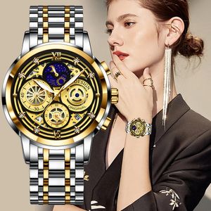 Womens Watches Lige Women Watch Top Brand Luxury Fashion Waterproof Stainless Steel Ladies Quartz Montre Femmebox 230602