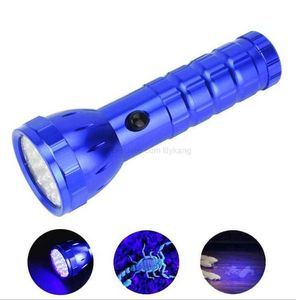 Lanterna de luz roxa de 28 leds Lanterna de alumínio UV Ultra Violeta ao ar livre Lanternas portáteis Tocha Luz Lâmpada detector de dinheiro tochas