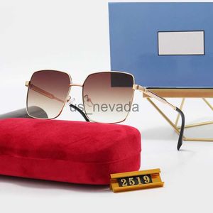 Sunglasses New luxury designer sunglasses men square metal glasses frame mirror print design show type cool summer Oval sun glasses for women mens fashio J230603