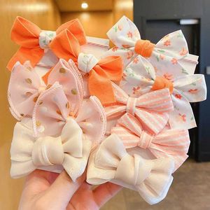 2PCS Hair Akcesoria Big Bow Flowel Elastyczne opaski do włosów Dziewczyny Słodki krawat