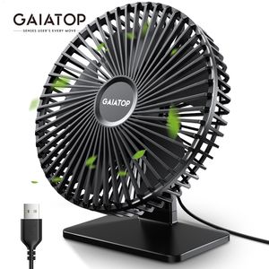 Ventiladores GAIATOP USB Desk Fan 90° Rotation Adjust Portable Cooling Fan 4 Speed Ultra Quiet Powerful Mini Table Fans For Home Office 230602