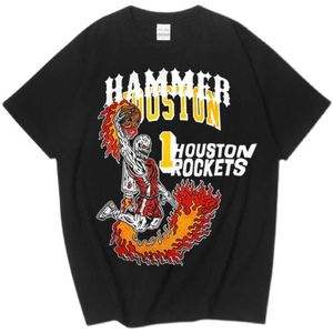 Hellstart Men T Shirts Designer koszula szkielet koszykówka grafika piekielne tshirt męs