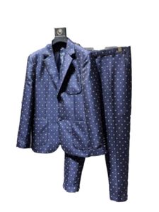 2023西洋衣料品デザイナーメンズブレザー秋の贅沢なアウトウェアコート二重文字色の文字スリムフィットカジュアルプリントレディースファッションドレススーツパンツM-3XL