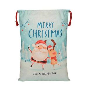 Christmas gift bag festival Decorations New Canvas Christmas Santa Sacks XMAS kids Mailing Packing pocket sack Children Candy Bags 50x70cm Alkingline
