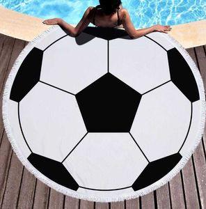 outdoor camping hiking Beach Blanket Baseball Tapestry Beach Mats Towels Football Beach Blankets Round Sports Yoga Mat Diameter 150cm