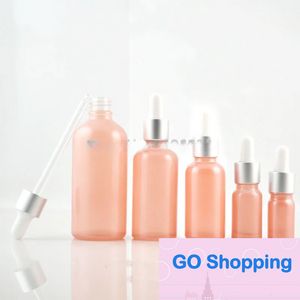 5ml Pink Sprayed Glass Bottle 10ml Essential Oil Bottle 15ml Glass Dropper 20ml Refillable Cosmetic Containers Bottles Classic