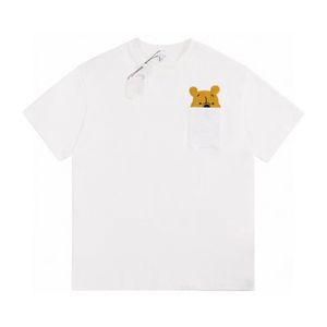 디자이너 티셔츠 남성 여성 티셔츠 자수 티 탑 맨 캐주얼 셔츠 의류 스트리트웨어 반바지 소매 폴로 스 크기 XS-L 순수면 상단 흰색