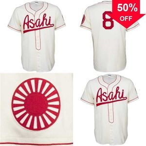 Xflsp gamitness Vancouver Asahi 1941 Home koszulka zwyczajowa mężczyźni kobiety młodzież 100% zszyty haft vintage koszulki baseballowe