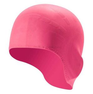 シリコン防水水泳キャップを保護する耳の長い髪のスポーツ水泳プール帽子水泳キャップ無料サイズ男性女性大人卸売