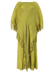 Vestido deat feminino vestido plissado manto borla super longo comprimento sólido alto elástico estilo elegante em linha reta 2023 moda verão 15ab885