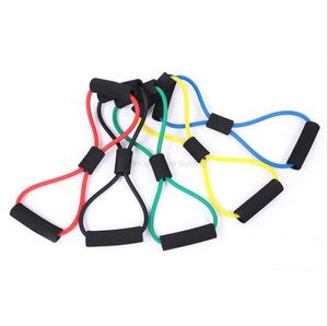 5 colori Fitness Resistance Exercise Bands Tubi per esercizi Pratico allenamento elastico Corda Yoga Pull Rope Pilates ABS Workout Cordages