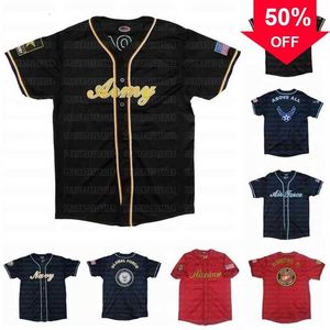 Xflsp GlaC202 U.S. ARMY MARINES NAVY Custom Baseball Jersey Genähter Name Genähte Nummer Fas Versand Hohe Qualität