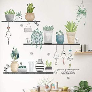 Adesivos de parede pequenas plantas frescas imagem quarto papel de parede quente autoadesivo decoração casa cabeceira quarto