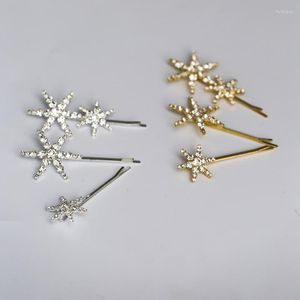 Haarspangen Schneeflockenform Strass Clip Pins Brautaccessoires Hochzeit Schmuck Kopfschmuck