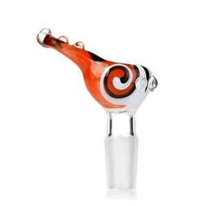 Sigara Renkli Peruk Wag Slip Slip Sap kalın Cam 14mm 18mm Erkek Arayüz Eklem Bong Waterpipe Handpipe Kase Kuru Bitki Tütün Beslemesi Yağ Teçhizatları Konteyner