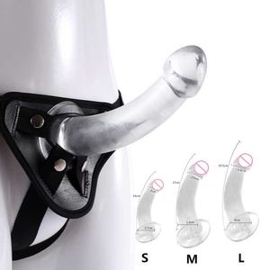 Sex toy massager Toy Massager Men's Strap-on Realistic Dildo Pants for Men Double Dildos with Rings Man Strapon Harness Belt Adult Games Toys Dropshipping