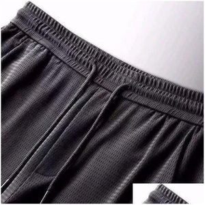 Calça Masculina Masculina Cool Sport Pant Masculina Seda Gelo Respirável Elástica Casual Jogger Treino Calças Harém Roupas Esportivas 2023 Drop Dhgod