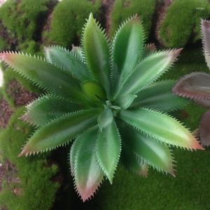 装飾的な花Nuonuowell 2xgrass Leaf Desert人工植物珍しい庭の盆栽多肉植物植物風景偽の花の装飾