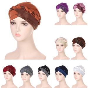 Ethnic Clothing Turban Women Muslim Inner Hijab Chemo Cap Cross Beanies Bonnet Hat Glitter Headwear Head Wrap Scarf Stretch Hair Loss