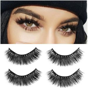 Borstar 1 Set Handmade Dual Magnetic False Eyelashes Full Strips Fake Eye Lashes återanvändbara Voluminösa tjocka ögonfransar Makeupförlängning