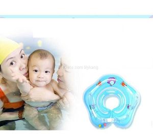 Newborn inflatable neck swimming ring baby swim floats adjusted baby Inflatable Tube Ring Safety swim pool toy