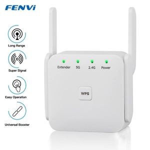 Roteadores 5GHz WIRELE sem fio WiFi Repeater Wi -Fi Extender Router Router 1200Mbps WiFi Internet Signal Amplifier Repetidor 5G 2,4 GHz WiFi Booster