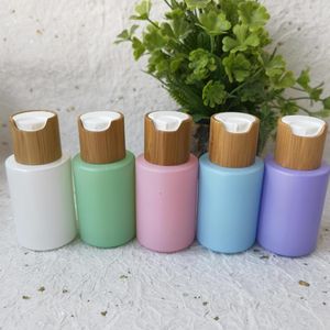 Förvaringsflaskor gratis 30 ml makeup toner med bambu lock kosmetisk lotion container dropper reseuppsättning