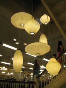 Pendant Lamps Modern Classic Geroge Nelson Bubble Lamp Saucer Ball Suspension Light Fixture Fabric Reproduction