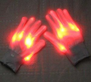 Led Eldivenler Cadılar Bayramı Cosplay Hayalet Kafatası Eldiven Işıklı Oyuncak Props Parti Kostümleri Eldivenler Noel Aydınlatma Flashling Eldivenleri