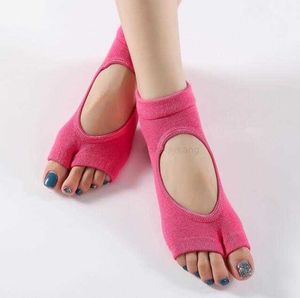 Kadınlar Bandage Sırtsız Yoga Pilates SOCKS KIZ KADIN BEŞ BEŞ KARŞI BEŞ PEEP TOES SOX SPIPER NEFRABLI Pamuk Sporları Koşuyor Egzersiz Atletik Çorap Kavrama