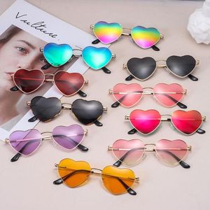 Solglasögon Trendiga UV400-skydd Metal Frame Fancy Accessories Hjärtformade Fashion Shades 90-tals Glasögon Heart Sun