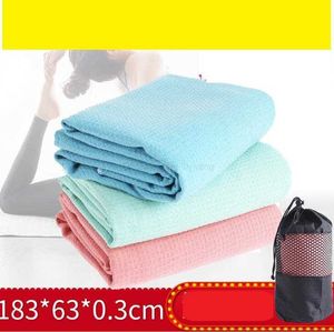 New Gird Pattern yoga mat towels skid resistance silicone dots blanket soft comfortable pilates mats cover with mesh bag Alkingline