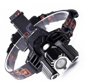 High power strong beam led headlamp 3 LED T6 headlight outdoor cycling hbuting camping head lamp flashlight+batteries +charger+bike holder