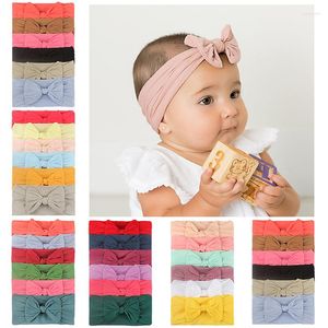 Аксессуары для волос 1 ПК Baby Girl Headsded Bow Elastic Bands для девочек с твердым цветом детей малышей Turban