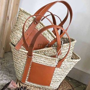 Kvällspåsar strandpåse casual rotting stor kapacitet totes designer wicker vävda kvinnor handväskor sommar strand bali lady rese stor korg handväska j230603