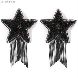 1 Pair Rhinestone Star Nipple Stickers Women Sexy Tassel Bra Nipple Cover Reusable Wear Silicone Nipple Pasties Chest Stickers L230523