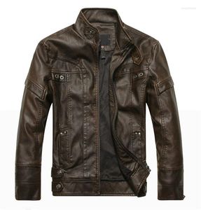 Mäns jackor Autumn Men Motorcykel läderjacka Men Jaqueta de Couro Masculina Mens Coats