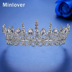 Hair Clips Minlover Princess Cubic Zirconia Bridal Crowns Tiaras For Women Girls Wedding Decoration Headband Accessories HG221