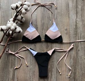 Kvinnors badkläder sexig grimma baddräkt Kvinnor thong micro bikini Push Up 2023 brasiliansk bikini tropisk växttryck badkläder sträng mini baddräkt j2306