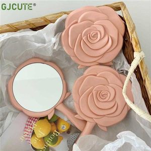 Makeup Tools 1PC Handheld Vanity Mirror Vintage Rose Makeup Mirror Hand Mirror Pocket Mirror Makeup Vanity Cosmetic Compact Mirror for Women J230601