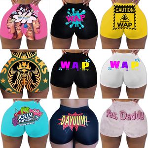 Vrouwen Shorts Sexy Vrouwen Shorts Dames Zomer Kleding Snoep Snack Wap Grafische Hoge Taille Biker Booty Shorts Groothandel Stuff 230603