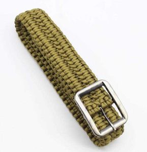 Taktisk Camo Belt Climbing Fashion Paracord Midjebälte 550 kg Midjeband Camping Vandring Survival Solid Outdoor 550 Parachute Cord Midjeband