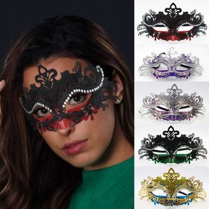 Sleep Masks Sexy Ladies Masquerade Ball Mask Venetian Party Mosk Mask Lace Up Новое черное карнавальное платье костюм сексуальное декор вечеринки J230602