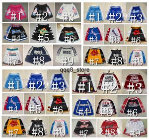 QQ88 Billiga män Team basket shorts bara kort don med ficklakare höftpop sport slitage byxa tröjor blå vit svart röd lila söm god kvalitet man storlek s-xxl