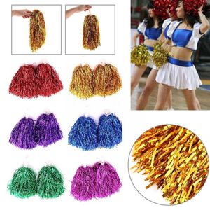 Cheerleading 2pcs Cheer Dance Sport Competition Cheerleading Pom Poms Flower Ball For Football Basketball Match Pompon Children Use V1r2 230603