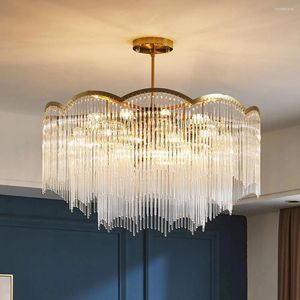 Pendant Lamps Luxury Living Room Chandelier Modern Dining Bedroom Crystal Decorative Home Indoor Lighting LED Gloss