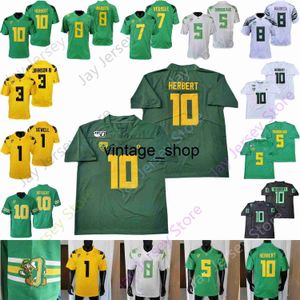 Vin Oregon Ducks Football Jersey NCAA College Marcus Mariota Justin Herbert Bo Nix Ferguson Irving Whittington Franklin Hill Flowe Dollars Cardwell DJ Johnson