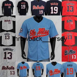 THR Ole Miss Baseball Jersey Justin Bench Reagan Burford Harris Ben Van Cleve Hayden Leatherwood Kemp Alderman Derek Diamond Jack Washburn John Gaddis Drew McDaniel