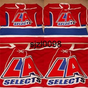 Sj98 VTG-LA seleziona la maglia da hockey indossata dal gioco del liceo 100% maglie da hockey con ricamo cucito